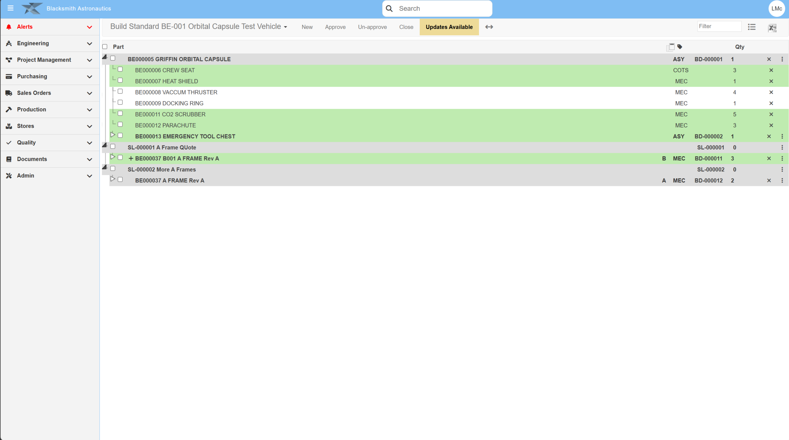 Intelligent build planning system and interface